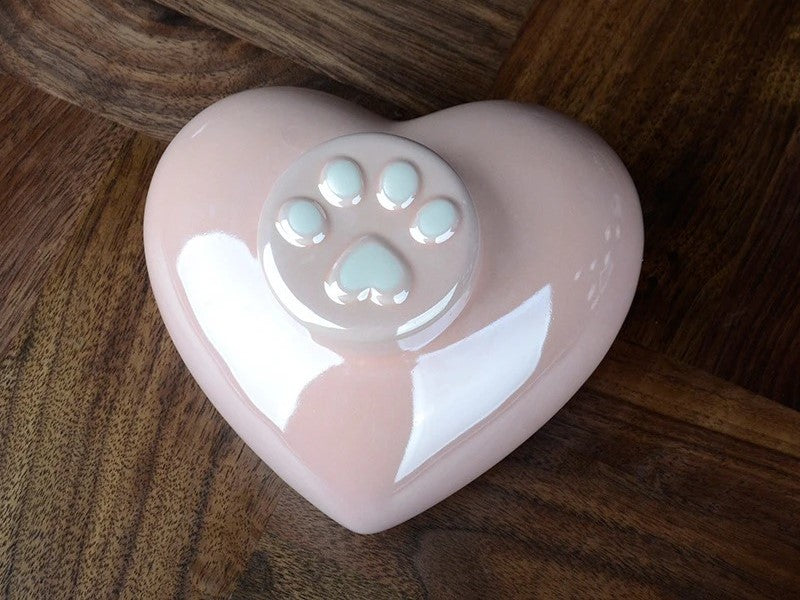 Urne funéraire pour chat - Coeur