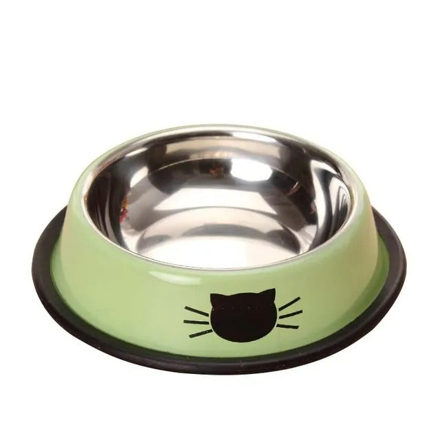 Bol de nourriture pour chat en acier inoxydable