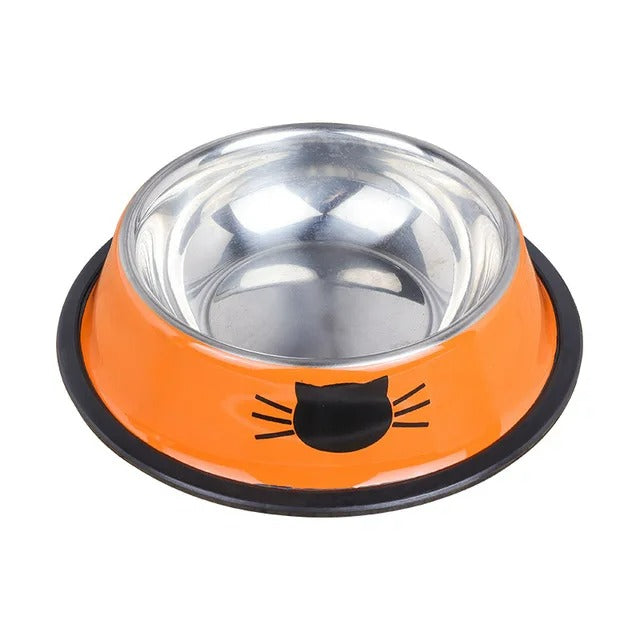 Bol de nourriture pour chat en acier inoxydable