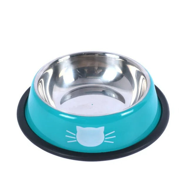 Bol de nourriture pour chat en acier inoxydable