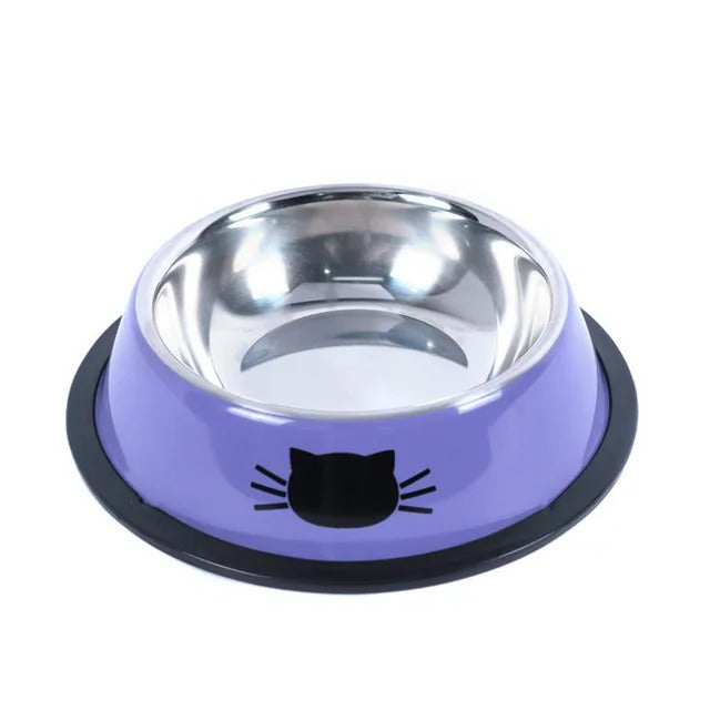Bol de nourriture pour chat en acier inoxydable