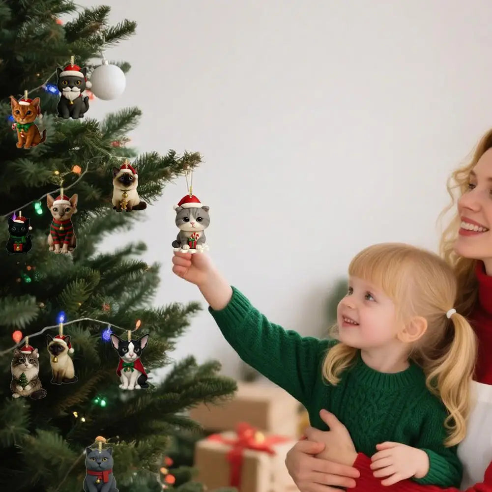 Calendrier de l’Avent Chat 2025 | Ornements Félin en Acrylique