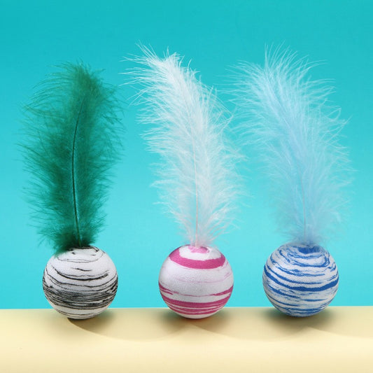 Balle boule en plumes