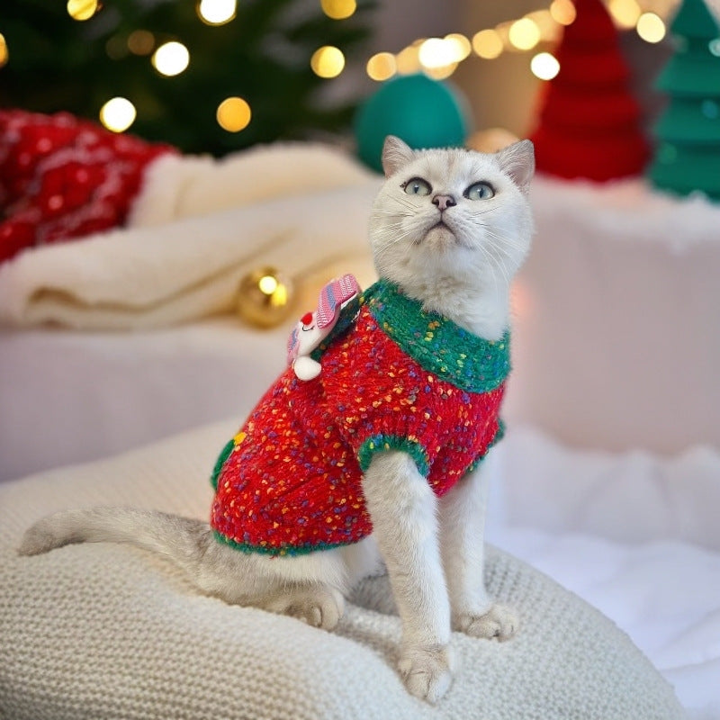 🎄✨ Chandail de Noël pour Chat Lumineux – CozyCat ✨🎄