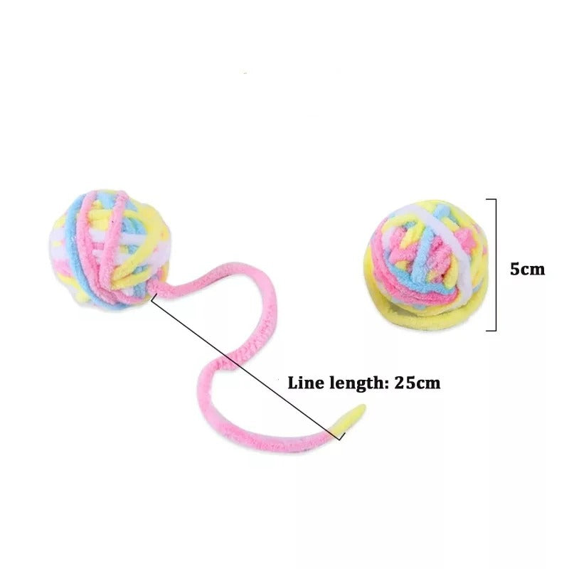 Boules de Fil de Laine colorées pour Chats