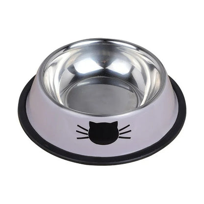 Bol de nourriture pour chat en acier inoxydable